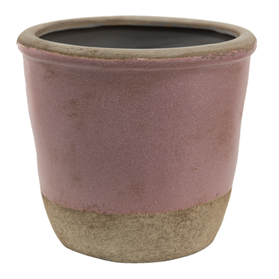 6CE1380XL Bloempot Binnen Roze, Beige &oslash; 19*19 cm &oslash; 19*19 cm Roze | 6CE1380XL | Clayre &amp; Eef