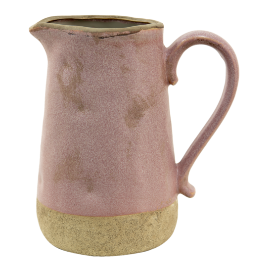 6CE1381L Decoratieve Schenkkan Roze, Beige 2200 ml 20*14*23 cm Roze | 6CE1381L | Clayre &amp; Eef