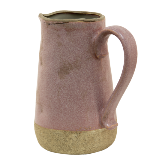 6CE1381L Decoratieve Schenkkan Roze, Beige 2200 ml 20*14*23 cm Roze | 6CE1381L | Clayre &amp; Eef 1