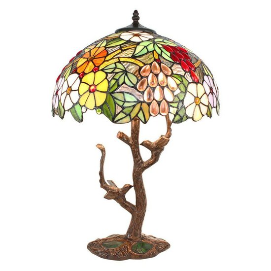 5ll-6188-tiffany-tafellamp-o-4157-cm-e27-max-260w-blauw-groen-rood-glas-kunststof-bloemen-en-vogels-tiffany-bureaulamp