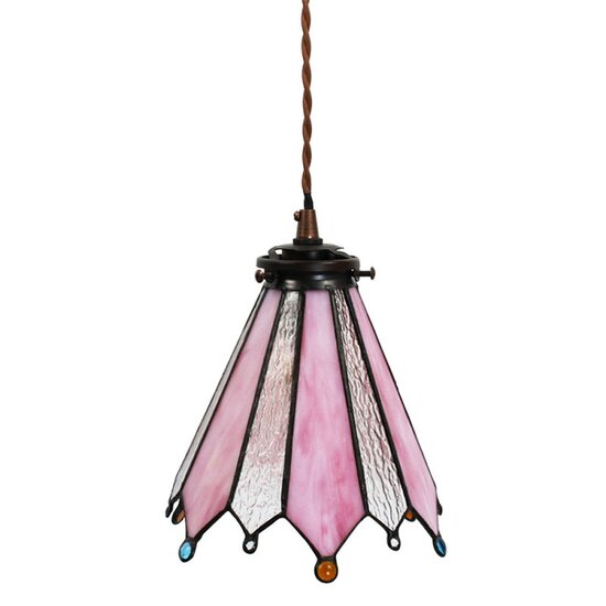 5ll-6218-hanglamp-tiffany-1815115-cm-e14-max-125w-roze-glas-metaal-rond-hanglamp-eettafel