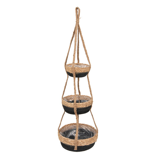 Clayre &amp; Eef   | Plantenhanger Binnen Bruin, Zwart &oslash; 24x83 cm | 6RO0572