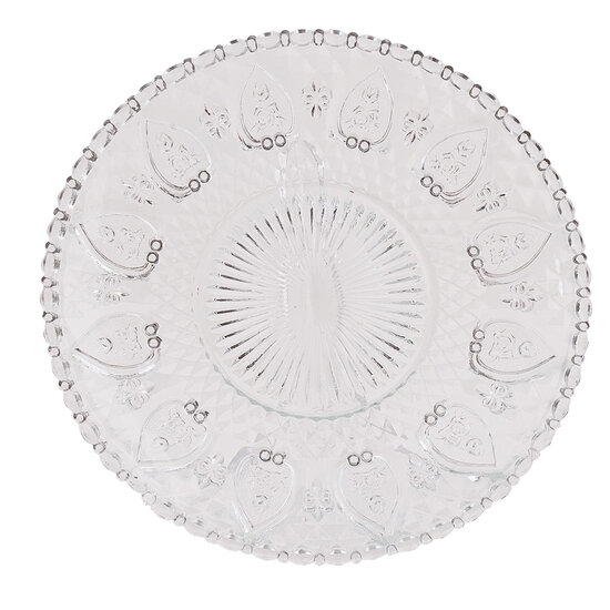 Clayre &amp; Eef   | Servies Dinerbord Transparant &oslash; 22x2 cm | 6GL0226