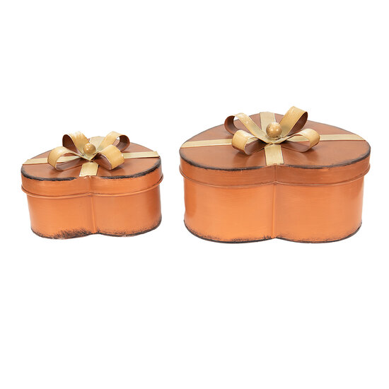 Clayre &amp; Eef   | Opbergdoos Bruin 24x20x10 cm / 18x15x8 cm | 6Y4645