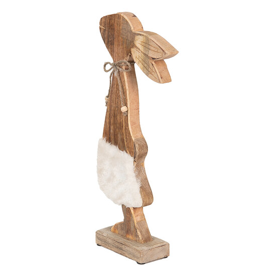 Clayre &amp; Eef   | Decoratie Beeld Konijn Bruin, Wit 18x6x40 cm | 6H2155