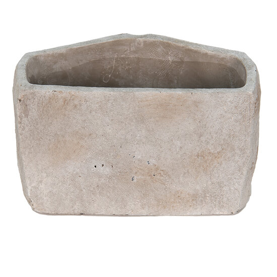 Clayre &amp; Eef   | Bloempot Binnen Mond Grijs 26x16x16 cm | 6TE0389L