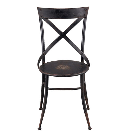 Clayre &amp; Eef   | Eetkamerstoelen Zwart 41x41x88 cm | 5Y0396