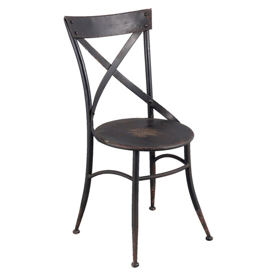 Clayre &amp; Eef   | Eetkamerstoelen Zwart 41x41x88 cm | 5Y0396