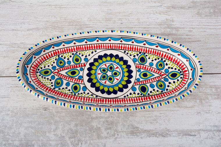 Pavo schaal ovaal 50 cm | OS.PA.50 | Dishes &amp; Deco