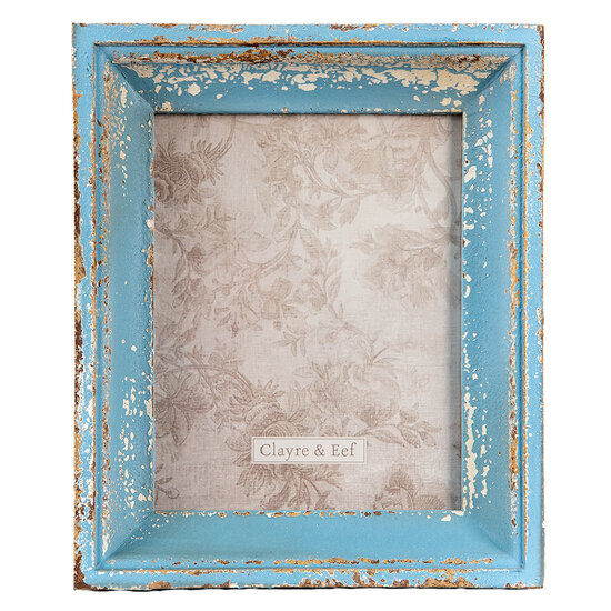 Clayre &amp; Eef   | Fotolijst Blauw, Beige 27x6x32 cm / 18x24 cm | 2F0860