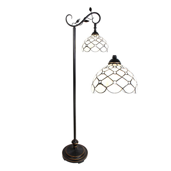 Clayre &amp; Eef   | Tiffany Vloerlamp Bruin 36x25x152 cm E27/max 1x60W | 5LL-6244