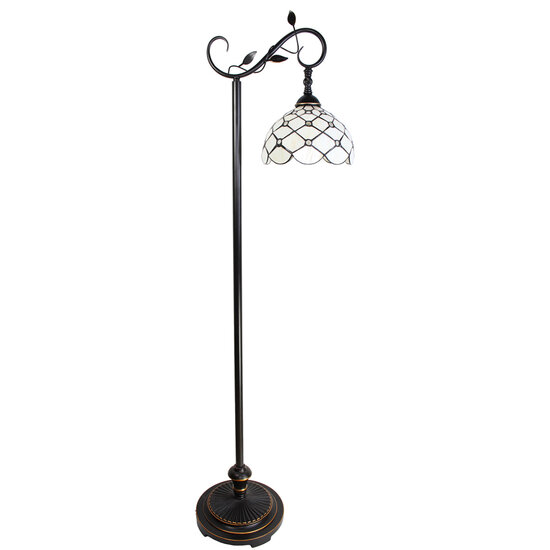 Clayre &amp; Eef   | Tiffany Vloerlamp Bruin 36x25x152 cm E27/max 1x60W | 5LL-6244