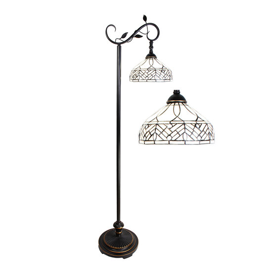 Clayre &amp; Eef   | Tiffany Vloerlamp Bruin 36x25x152 cm E27/max 1x60W | 5LL-6245