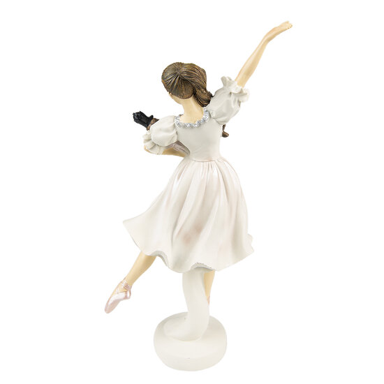 Clayre &amp; Eef   | Decoratie Beeld Ballerina Wit 12x8x25 cm | 6PR4818