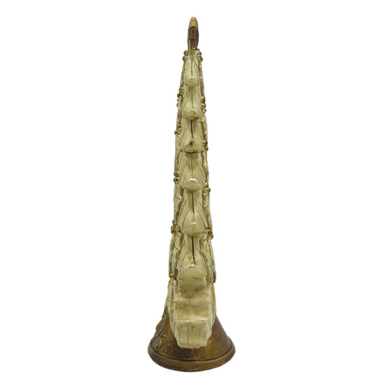 Clayre &amp; Eef   | Kerstdecoratie Beeld Kerstboom Goudkleurig 13x5x20 cm | 6PR4871