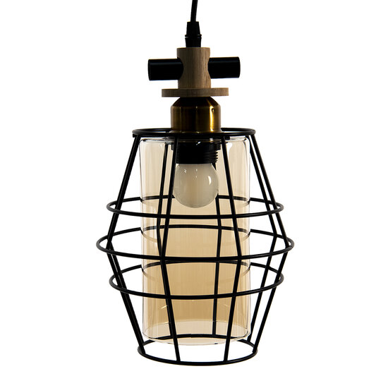 Clayre &amp; Eef   | Hanglamp Zwart 18x18x31 cm E27/max 1x40W | 6LMP755