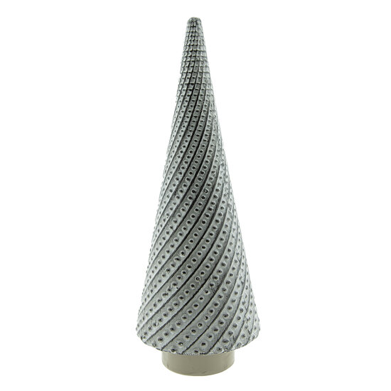 Clayre &amp; Eef   | Kerstdecoratie Beeld Kerstboom Grijs &oslash; 13x33 cm | 6CE1511