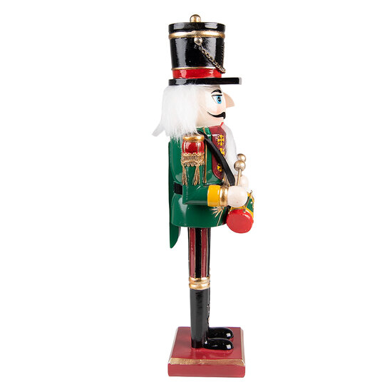 Clayre &amp; Eef   | Kerstdecoratie Beeld Notenkraker Groen Rood 9x7x30 cm | 6PR3811