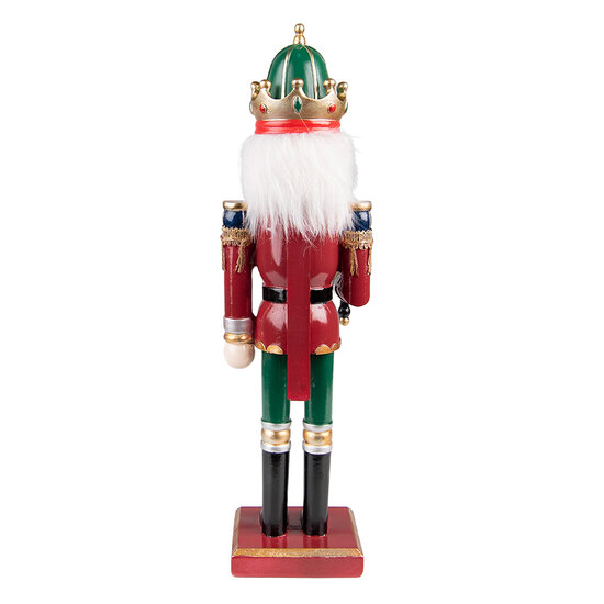 Clayre &amp; Eef   | Kerstdecoratie Beeld Notenkraker Groen Rood 9x7x30 cm | 6PR3813