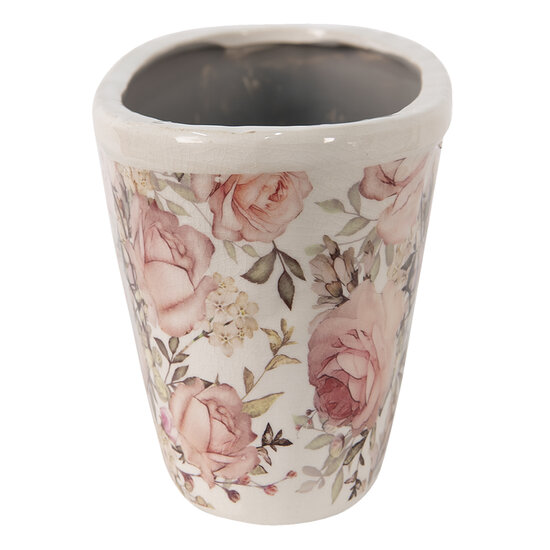 Clayre &amp; Eef   | Bloempot Binnen Roze 27x13x14 cm | 6CE1411