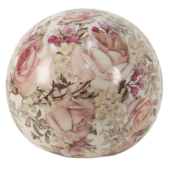 Clayre &amp; Eef   | Decoratie Beeld Bal Roze &oslash; 12x11 cm | 6CE1412L