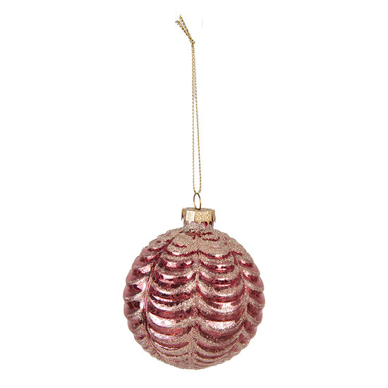 Clayre &amp; Eef   | Kerstballen set van 4 Rood &oslash; 8x8 cm | 6GL4160