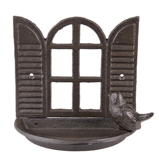 Clayre &amp; Eef   | Vogelbad Raam Bruin 18x10x16 cm | 6Y5287