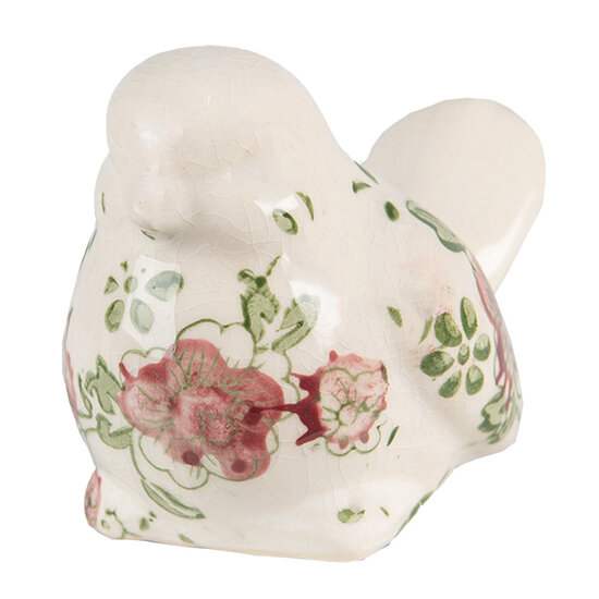 Clayre &amp; Eef   | Decoratie beeld Vogel Roze, Beige 10x6x7 cm | 6CE1567M