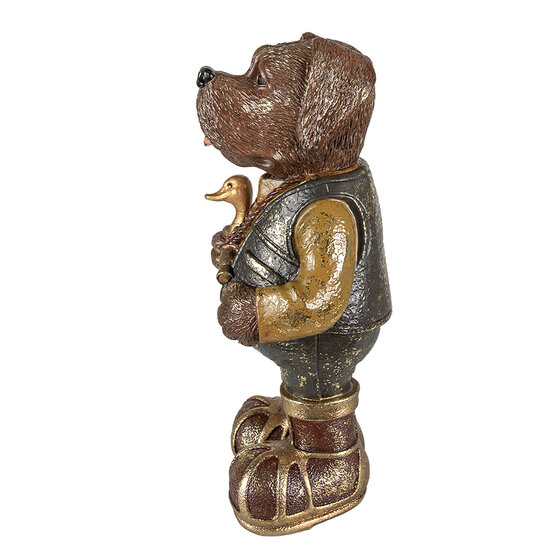 Clayre &amp; Eef   | Decoratie Figuur Bruin Groen 16x14x34 cm | 6PR3882