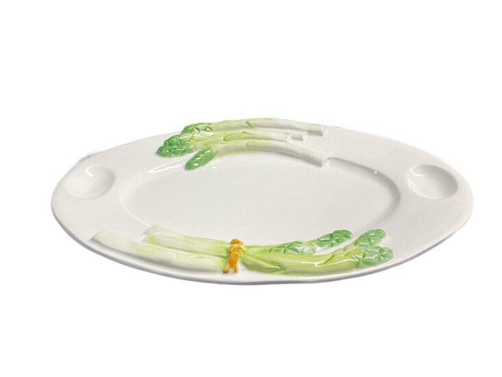 Ovale schaal asperges met 2 eigaten 36 x 26 cm | Piccobella | AS09