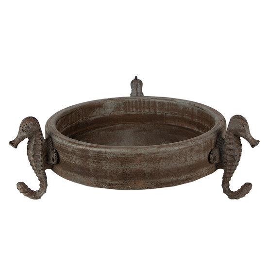 Clayre &amp; Eef   | Decoratie schaal Bruin &oslash; 33x13 cm | 6H2181