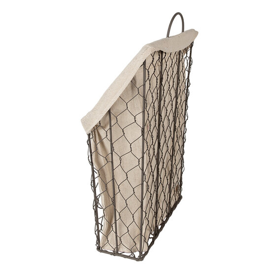 Clayre &amp; Eef   | Opbergmand Bruin Beige 23x9x21/37 cm | 6Y5253