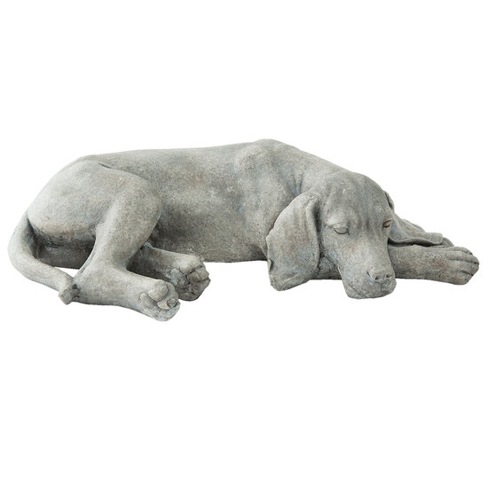 Clayre &amp; Eef   | Decoratie Beeld Hond Grijs 58x35x15 cm | 6PR1144