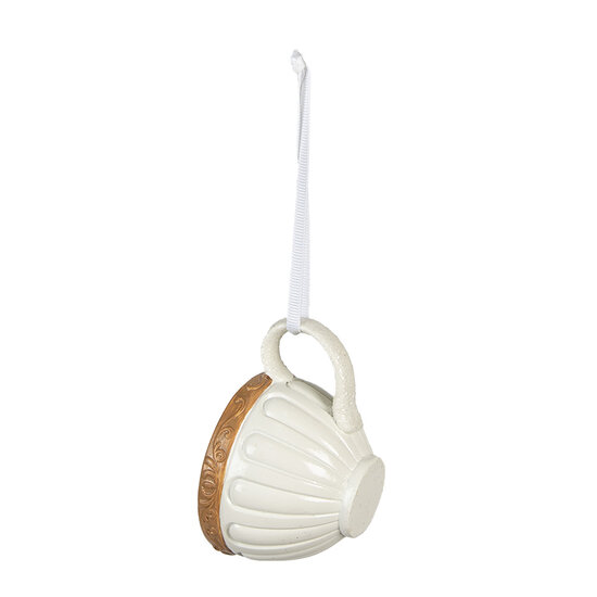 Clayre &amp; Eef   | Hanger muis in kopje (set van 2) Beige, Bruin 10x7x6 cm | 6PR3903