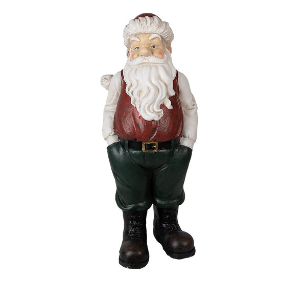 Clayre &amp; Eef   | Kerstdecoratie Beeld Rood, Wit 26x25x51 cm | 6PR3914