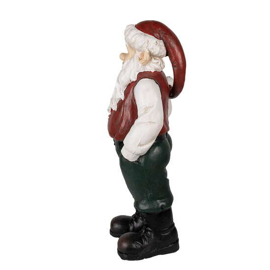 Clayre &amp; Eef   | Kerstdecoratie Beeld Rood, Wit 26x25x51 cm | 6PR3914