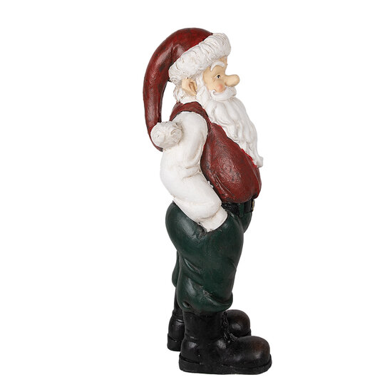 Clayre &amp; Eef   | Kerstdecoratie Beeld Rood, Wit 26x25x51 cm | 6PR3914