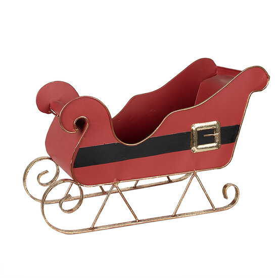 Clayre &amp; Eef   | Kerstdecoratie Rood, Goudkleurig 45x21x28 cm | 6Y5473