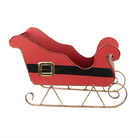 Clayre &amp; Eef   | Kerstdecoratie Rood, Goudkleurig 45x21x28 cm | 6Y5473