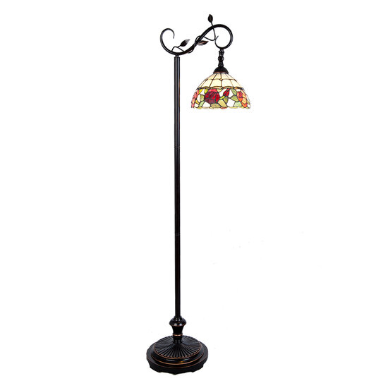 Clayre &amp; Eef   | Tiffany Vloerlamp Bruin 40x27x152 cm E27/max 1x60W | 5LL-5786