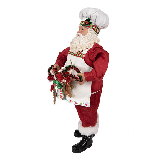 Clayre &amp; Eef   | Kerstdecoratie Kerstman Rood 16x8x28 cm | 65216