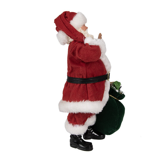 Clayre &amp; Eef   | Kerstdecoratie Kerstman Rood 16x8x28 cm | 65224