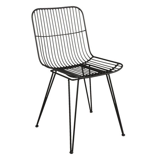 Clayre &amp; Eef   | Eetkamerstoelen Zwart 42x55x83 cm | 6Y2512