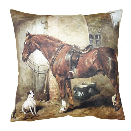 Clayre &amp; Eef   | Kussenhoes Bruin 45x45 cm | KT021.339