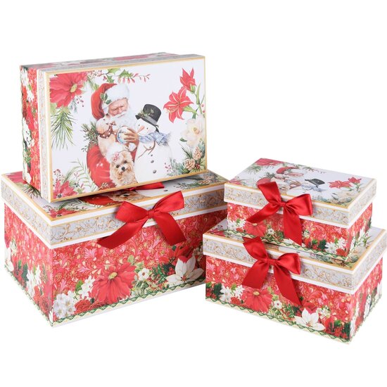 Dekoratief | Set 4 dozen &#039;Classic Santa&#039;, karton, 23x16x12cm | A225882