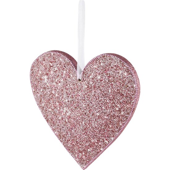 Dekoratief | Hanger hart &#039;Pink Pearly&#039;, parels, 20x20x2cm | A228120