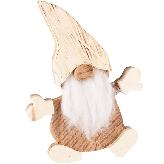 Dekoratief | Deco Santa, naturel, hout, 23x4x31cm | A235739