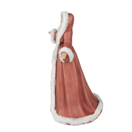 Clayre &amp; Eef   | Kerstdecoratie Beeld Engel Rood 26x20x40 cm | 6PR4935