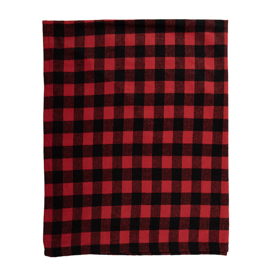 Clayre &amp; Eef   | Plaid Rood, Zwart 130x170 cm | KT060.145