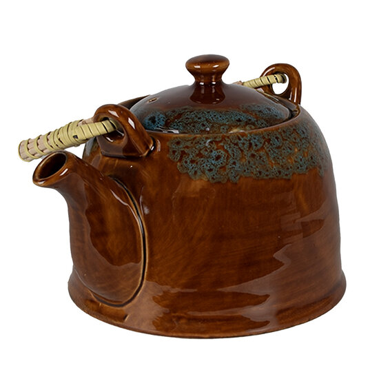 Clayre &amp; Eef   | Theepot Bruin &oslash; 14x12 cm / 750 ml | 6CETE0137